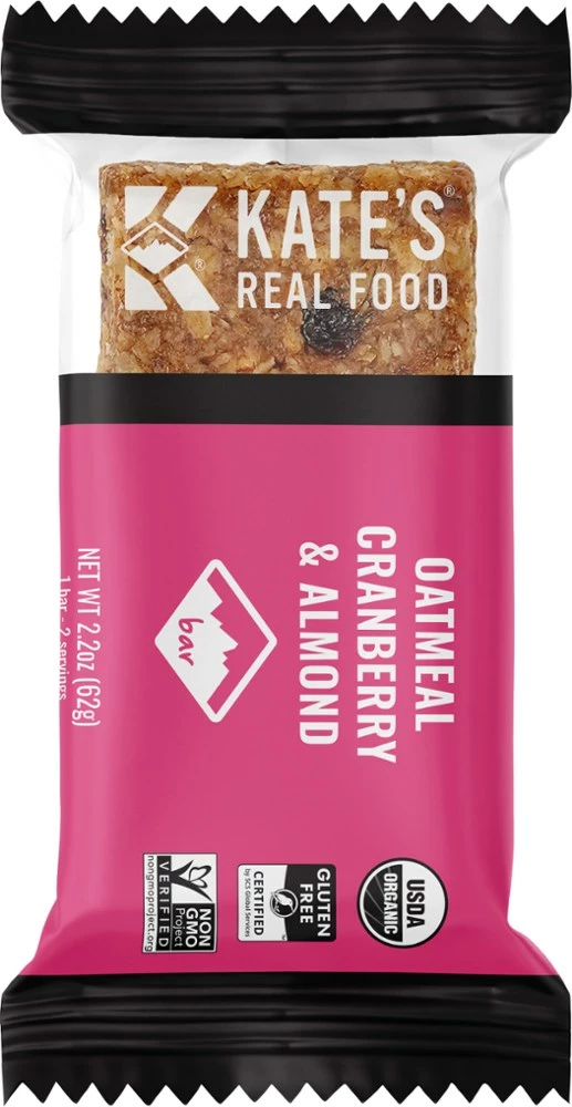 Kate's Real Food Oatmeal Cranberry & Almond Bar - Oatmeal Cranberry Almond