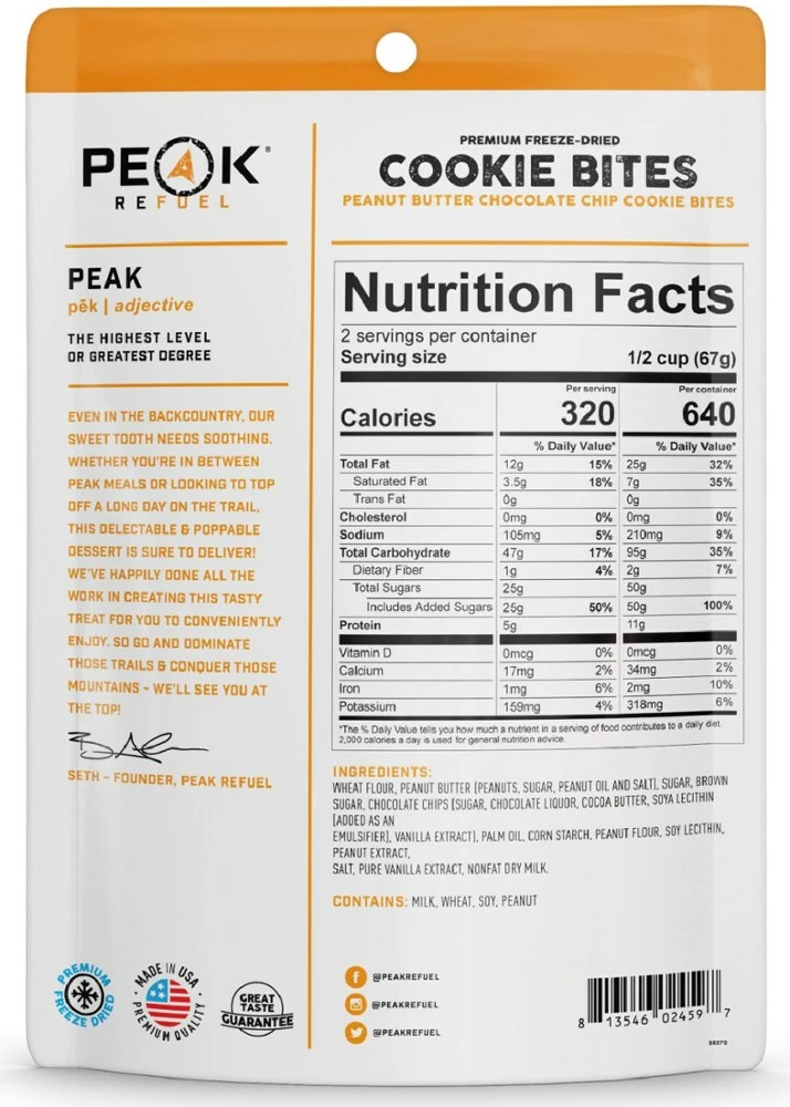 PEAK REFUEL Peanut Butter Chocolate Chip Cookie Bites - Image 2