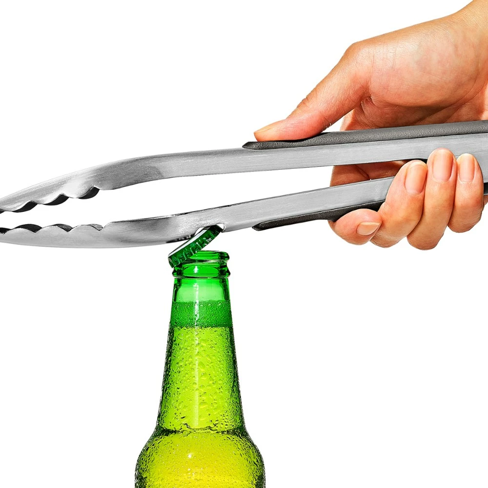 OXO Stainless-Steel 10.5" Tongs with Bottle Opener - None - Image 7