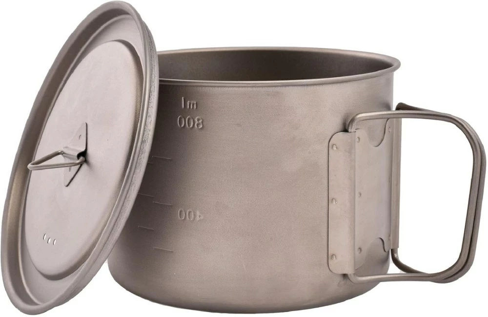OliCamp Titanium Space Saver Pot with Lid - 900 ml - Image 2