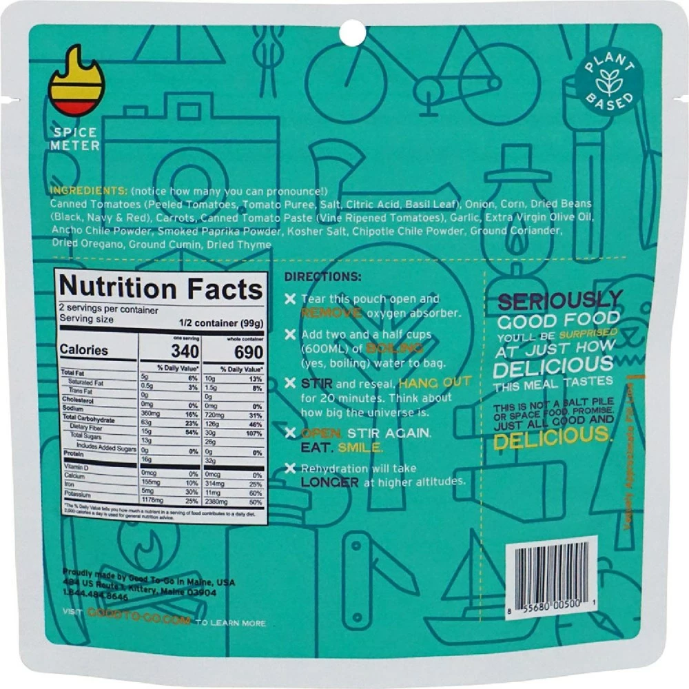 GOOD TO-GO Smoked Three Bean Chili - 2 Servings - None - Image 2