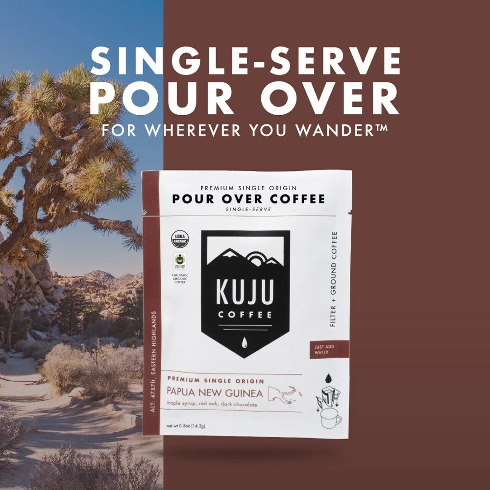 Kuju Coffee Single Origin Single-Serve Pour Over Coffee - Package of 6 - Image 4