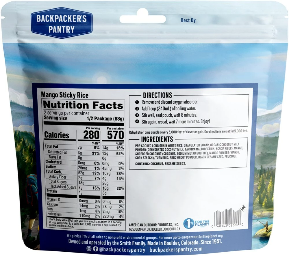 Backpacker's Pantry Mango Sticky Rice - 2 Servings - None - Image 2