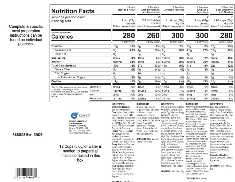 Mountain House 3-Day Emergency Food Supply Kit - Image 3