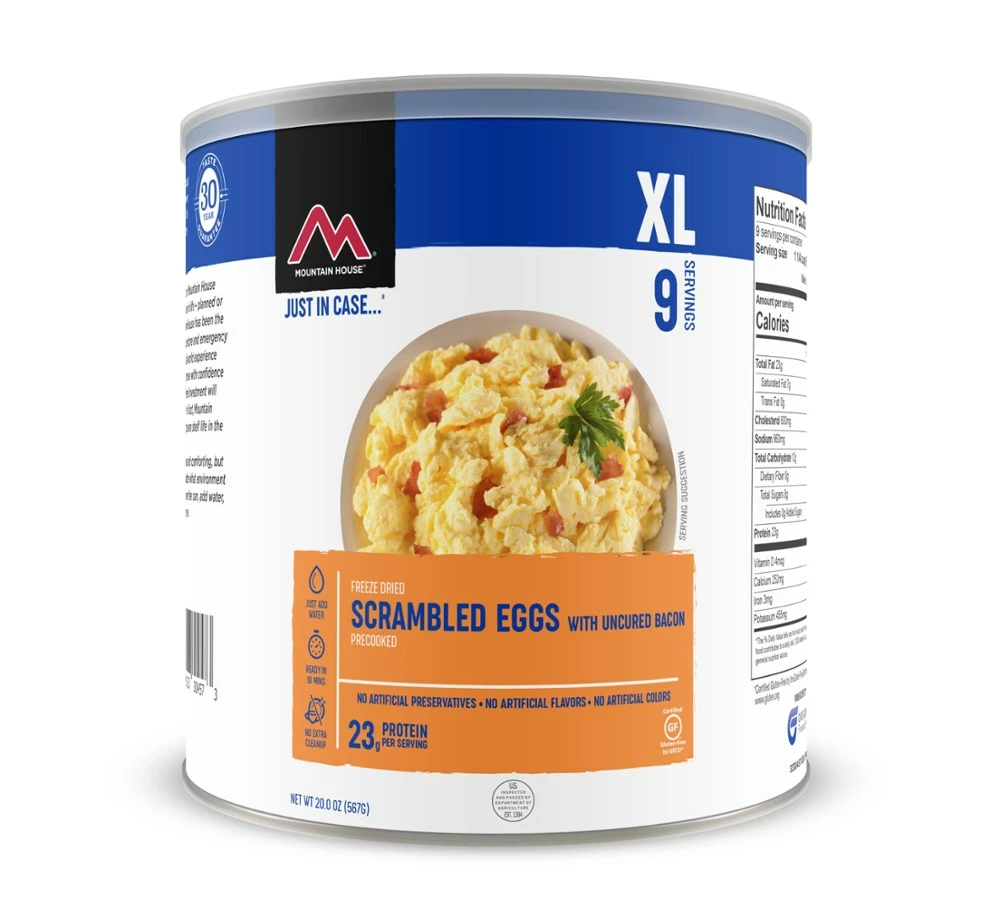 Mountain House Scrambled Eggs with Bacon XL - 9 Servings - None