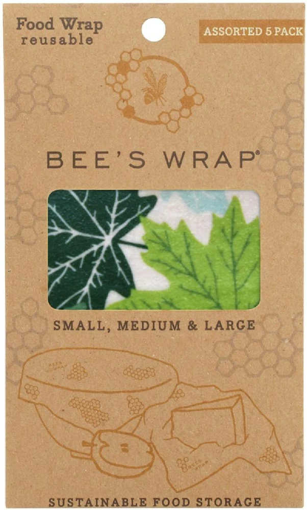 Bee's Wrap Forest Floor Print Wraps - Set of 5 - None - Image 2