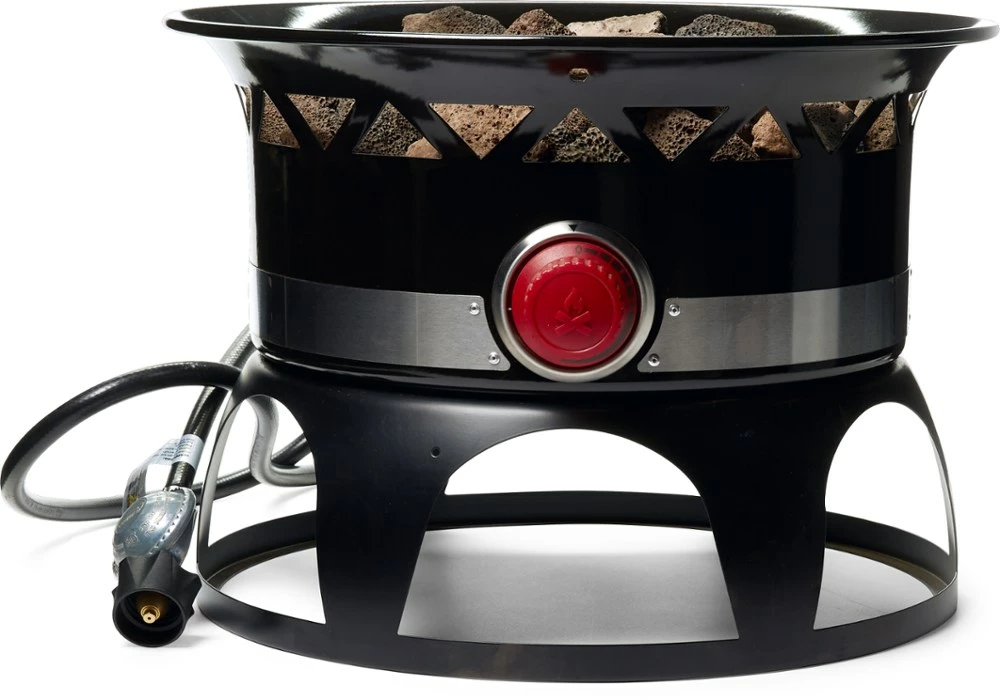 Camp Chef Redwood Gas Fire Pit with Lid and Heat-Dispersing Lava Rocks - Image 2