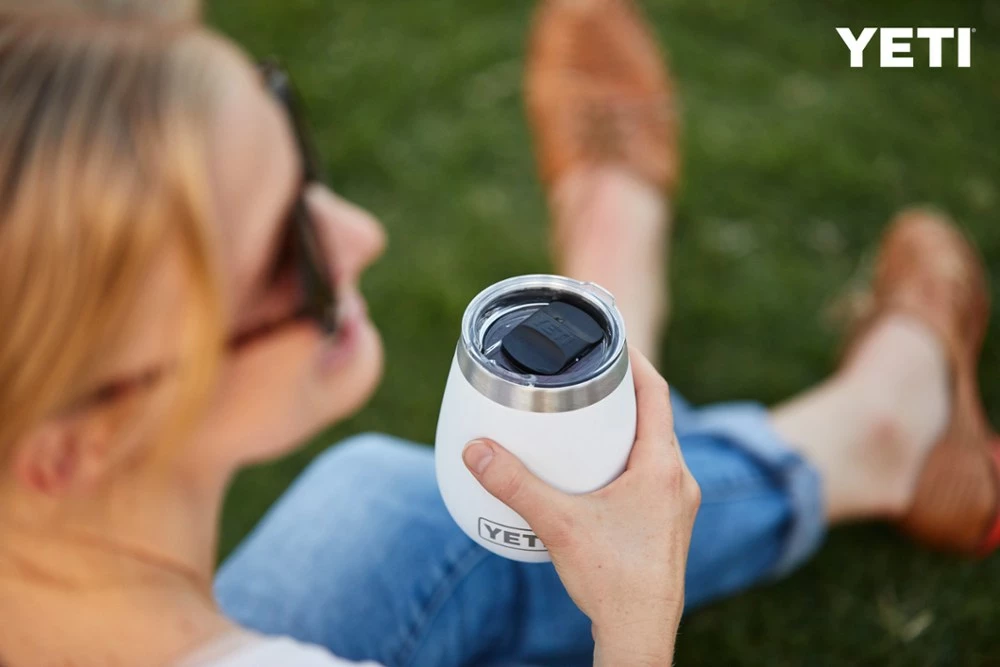 YETI Rambler Wine Tumbler with MagSlider Lid - 10 fl. oz. - White - Image 4