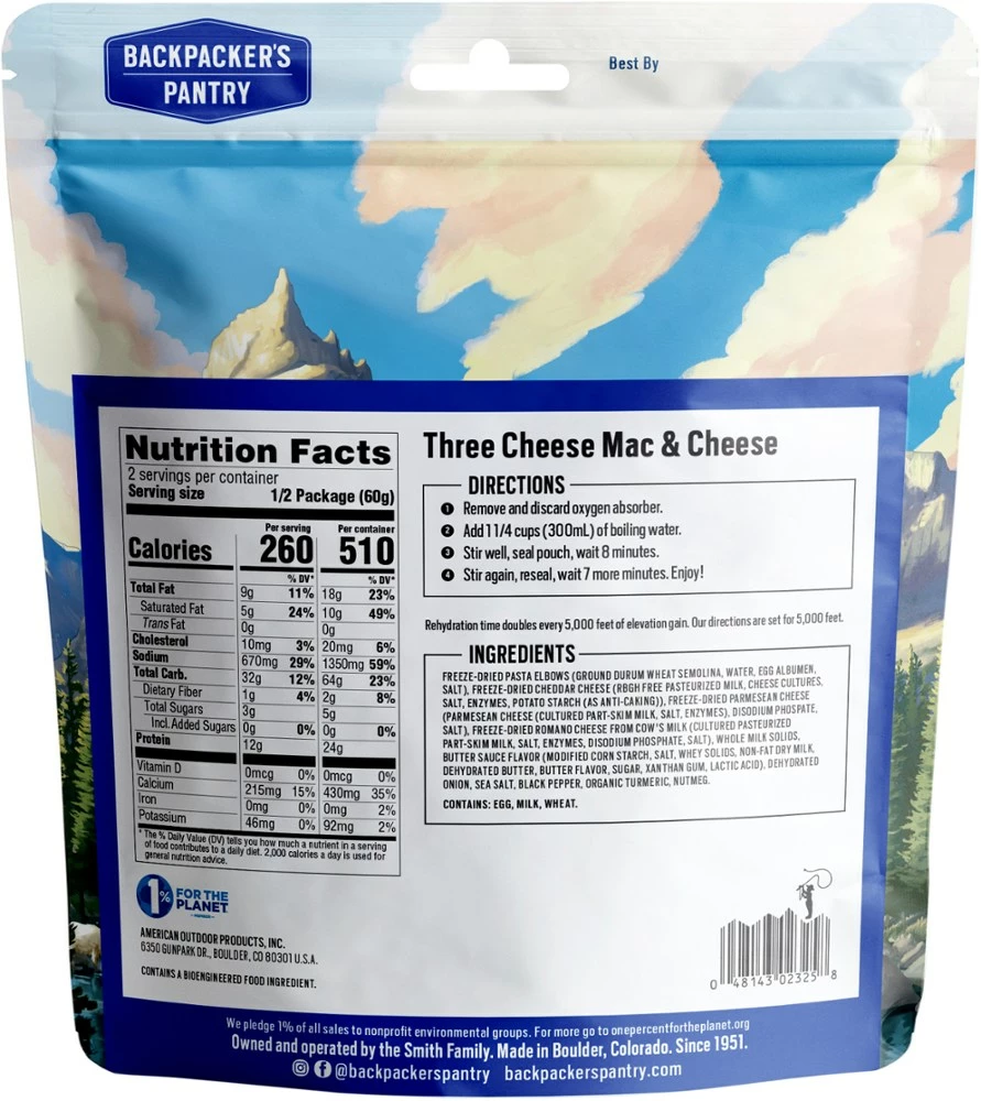 Backpacker's Pantry Three Cheese Mac & Cheese - 2 Servings - Image 2