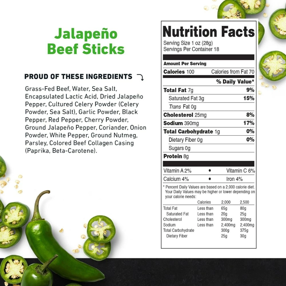 Country Archer Jerky Co. Jalapeno Beef Stick - 1 oz. - Image 2