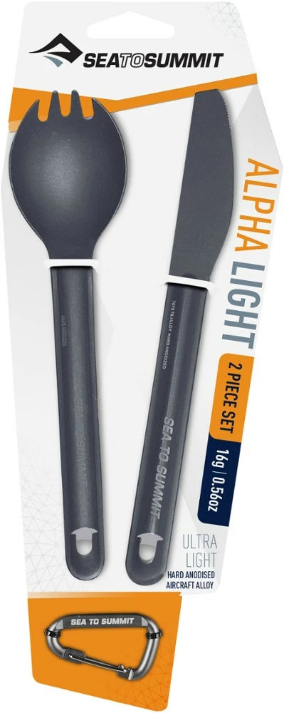 Sea to Summit Alpha Light Spork and Knife Set - None - Image 2
