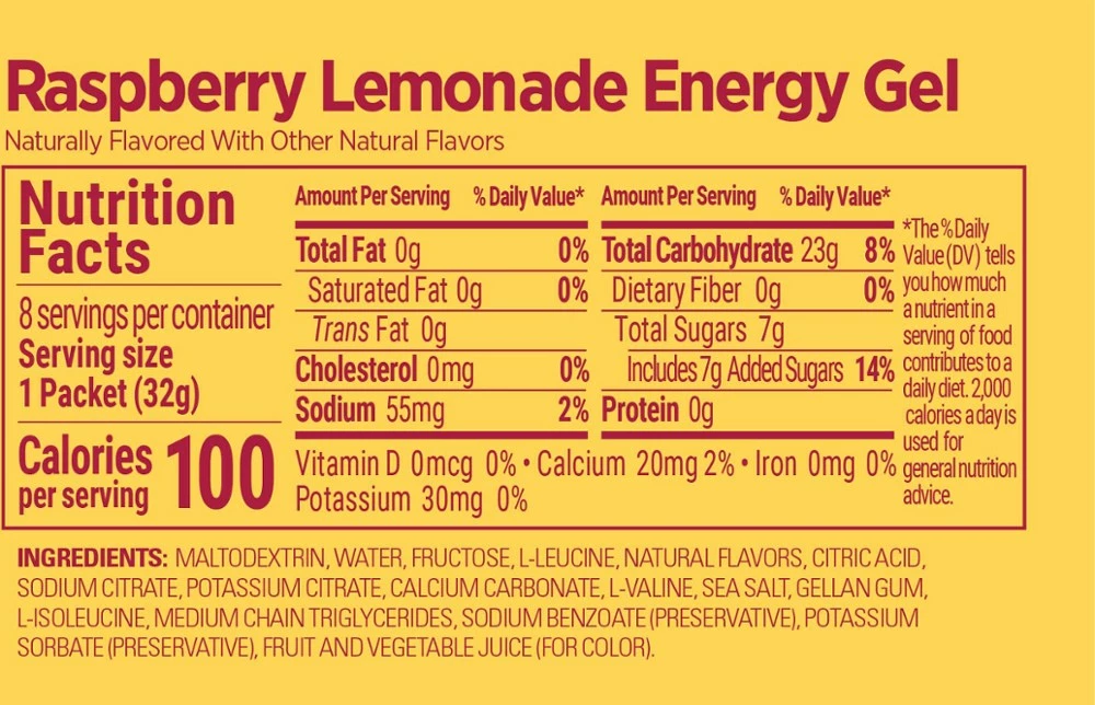 GU Special Edition Energy Gel - Package of 8 - Raspberry Lemonade - Image 3
