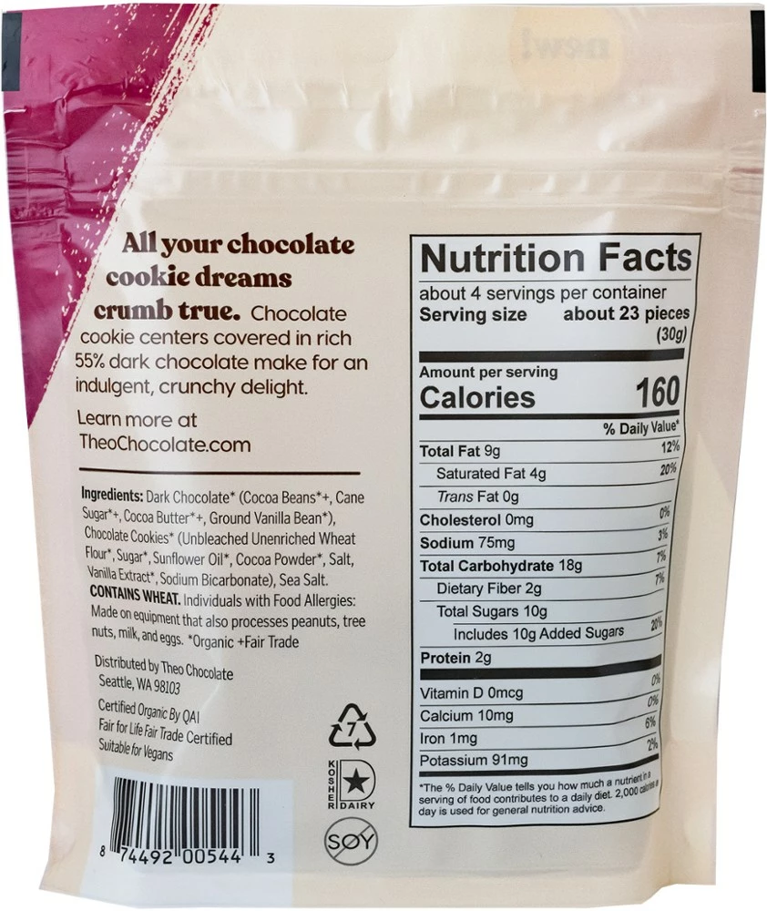 Theo Chocolate Cookie Bites - Double Chocolate - Image 2