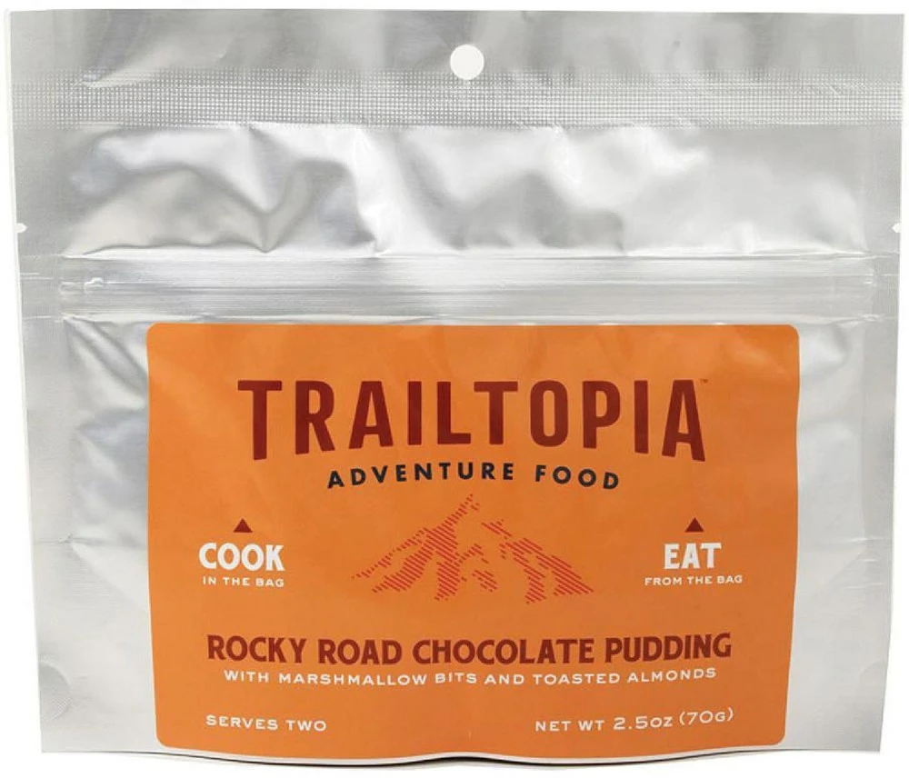 Trailtopia Rocky Road Chocolate Pudding - 2 Servings - None