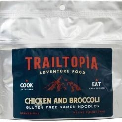 Trailtopia Gluten-Free Ramen Noodles with Chicken Flavor and Broccoli - 1 Serving