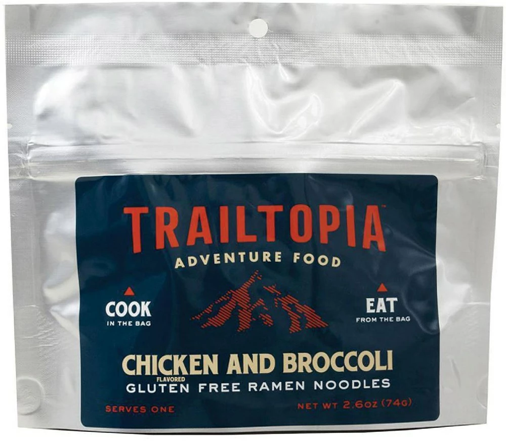 Trailtopia Gluten-Free Ramen Noodles with Chicken Flavor and Broccoli - 1 Serving