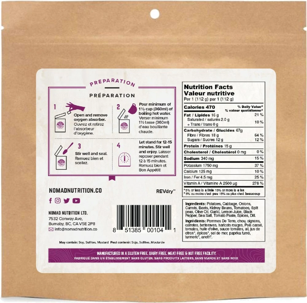 Nomad Nutrition Ukrainian Borscht - 1 Serving - None - Image 2