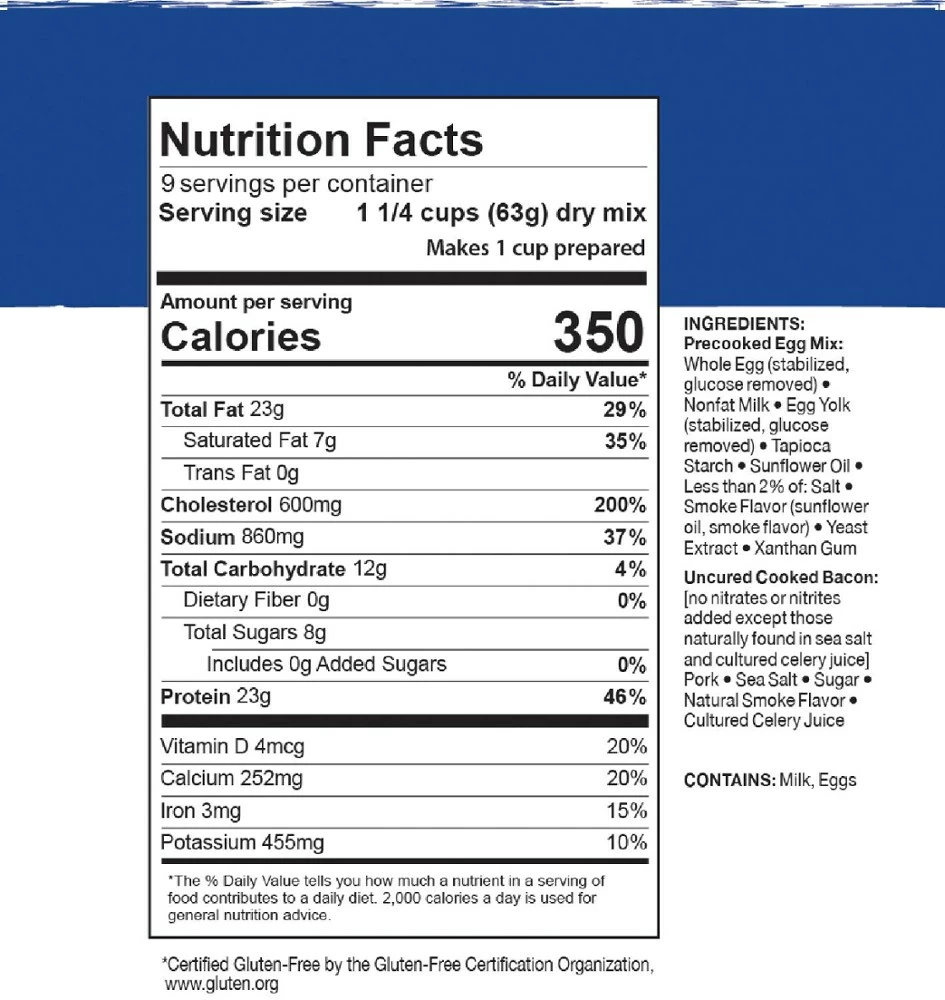 Mountain House Scrambled Eggs with Bacon XL - 9 Servings - None - Image 2