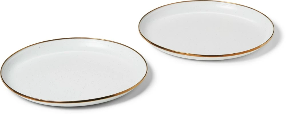 Barebones Enamelware Plates - Package of 2 - Eggshell - Image 2