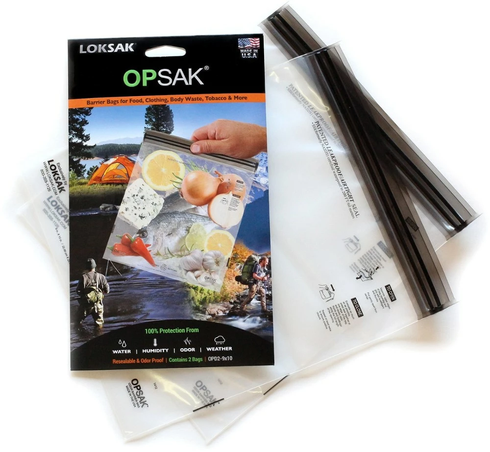 LOKSAK OPSAK Odor-Proof Barrier Bags - 10" x 9" - Package of 2