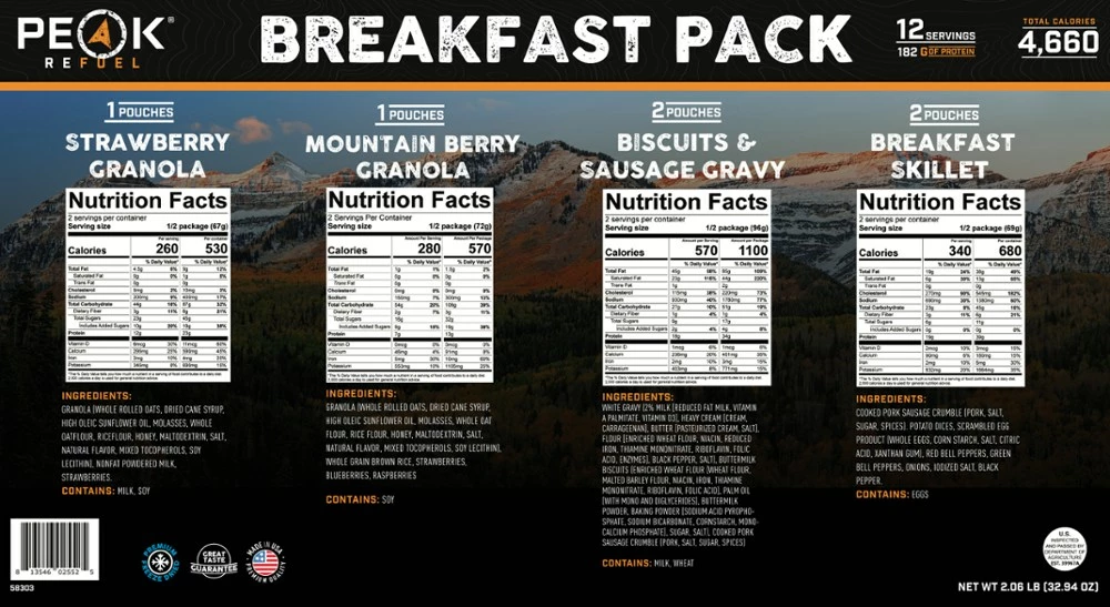PEAK REFUEL Peak Breakfast Pack 2.0 - 12 Servings - None - Image 2