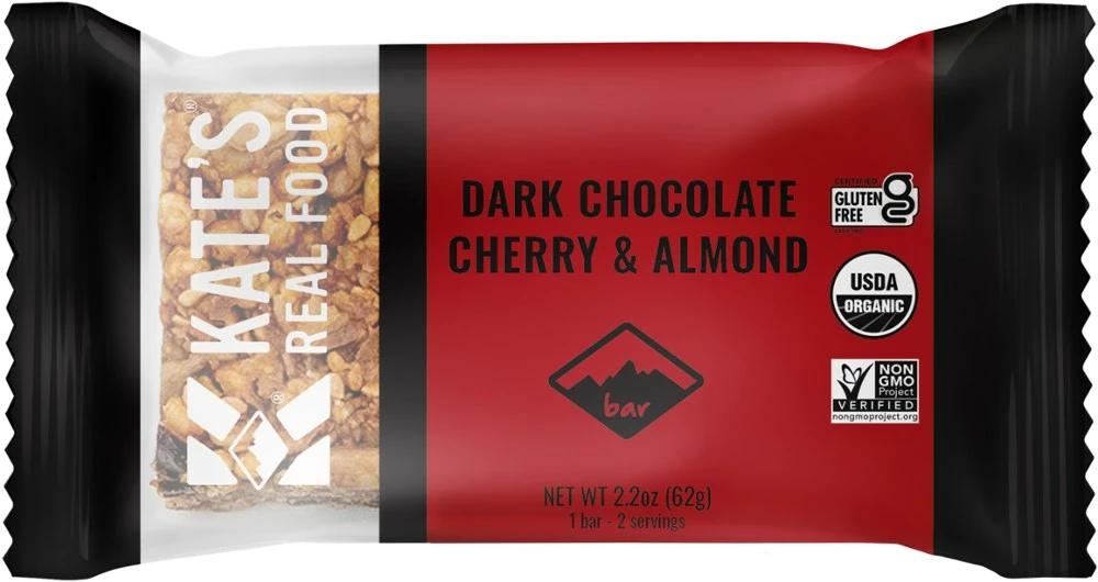 Kate's Real Food Dark Chocolate Cherry & Almond Bar - Dark Chocolate Cherry Almond