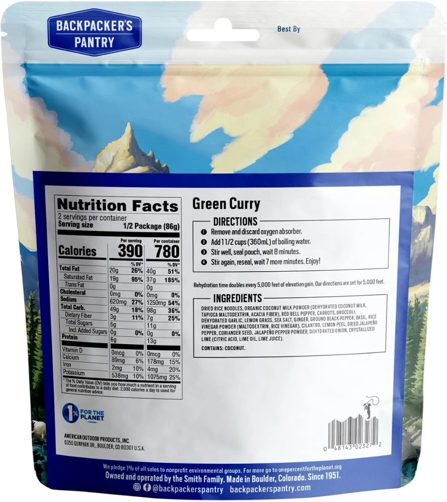 Backpacker's Pantry Green Curry - 2 Servings - None - Image 2