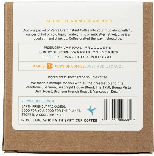 Verve Instant Craft Coffee Sampler - Package of 7 - Assorted - Image 2